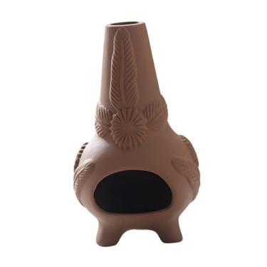 Imagem de KiBcsLic Queimador de incenso de cerâmica, suporte portátil de mesa, tigela de fumaça, cone, queimador para sala de estar, mesa de ioga, fazenda