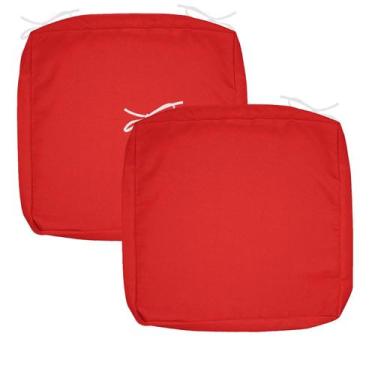 Imagem de Capa de almofada de pátio FLYMEI impermeável 50x50x5cm vermelha, pacot