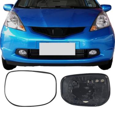 Imagem de Vidro de substituição do espelho lateral do passageiro para HONDA Jazz/Fit 2009-2013, placa traseira aquecida para vidro retrovisor lateral direito para HONDA Jazz/Fit 2009 2010 2011 2012 2013 HONDA