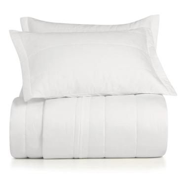 Imagem de Jogo de Colcha King 3 Peças Altenburg Algodão Lux 200 Fios  Branco