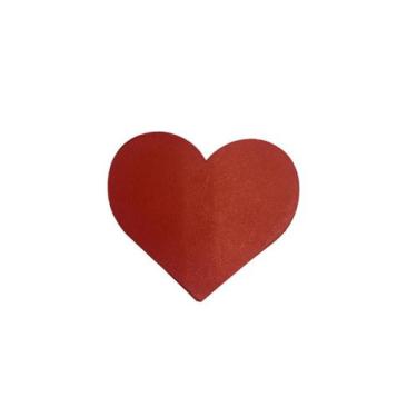 Imagem de Coração de Papel 120g Vermelho 8 cm - 100 Unidades - no-brand
