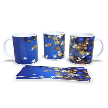 Imagem de Caneca de Natal com Arte Festiva, Porcelana Branca, Decoração de Inverno com Renas e Animais da Floresta, 11oz (17)