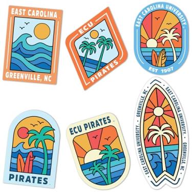 Imagem de Desert Cactus Adesivo East Carolina University Piratas ECU Vinil Decalques Laptop Garrafa de Água Carro Scrapbook T2 (Tipo 2-Surfe)