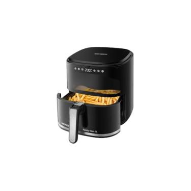 Imagem de Fritadeira Elétrica Air Fryer Digital, 5 Litros, Preta, 1350W, com Timer 60 Min, Controle de Temperatura 80-200°C, Cesto Antiaderente Removível