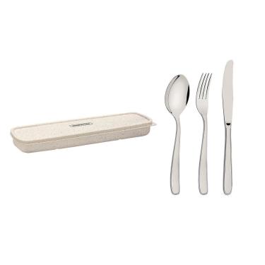 Imagem de Conjunto de Talheres By Me com Estojo Colher Garfo Faca Inox Portátil Tramontina