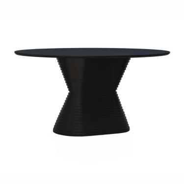 Imagem de Mesa De Jantar Apollo Tampo Oval 160x90cm Preto