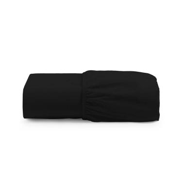 Imagem de Lençol De Baixo Casal Padrão Avulso Com Elástico Primor Percal 400 Fios - Preto