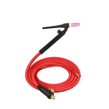 Imagem de WP17V WP17FV TIG soldador tocha de soldagem 150A 3m/5m mangueira vermelha macia válvula de gás flexível conector rápido DKJ10-25 35-50 QIANGHAN (WP17FV 5m, DKJ 35-50)