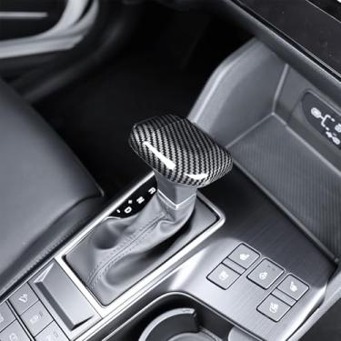 Imagem de Capa de alavanca de mudança de marchas de carro premium compatível com acessórios Kia Sportage 2025-2026, resistente ao calor, antidesbotamento e absorção de choque (padrão de fibra de carbono)