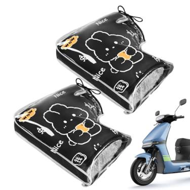 Imagem de Manoplas Para Guidão De Moto - Protetoras Quentes Cartoon - Manguitos Resistentes À Água Para Ciclismo,Para Clima Frio Motociclismo Ciclismo De Montanha Bicicletas Elétricas Scooter