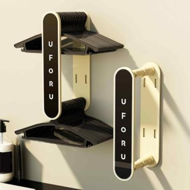 Imagem de Estante retrátil para secar roupas, cabide dobrável de parede para quarto, varanda, mudroom, rack de armazenamento com economia de espaço