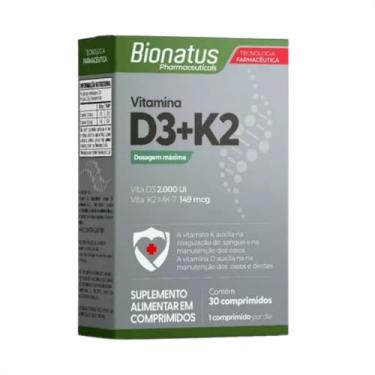 Imagem de Vitamina D3+k2 MK-7 30 Comprimidos Suplemento