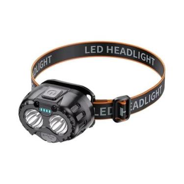 Imagem de Lanterna De Cabeça LED Recarregável À Prova d'Água Com Sensor Para Pes