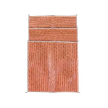 Imagem de Kit 3 Pano Multiuso Laranja Aramado Metalico Limpeza Cozinha Panela Prato