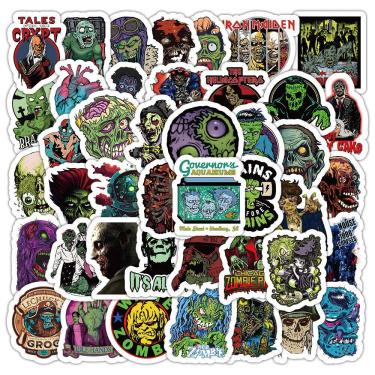 Imagem de Adesivos 53 unidades/lote Zombies, vinil impermeável, adesivos de anime D