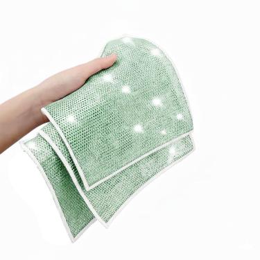 Imagem de Pano Arame Metalico Kit 3 Multiuso Limpeza Cozinha Pratos Talheres