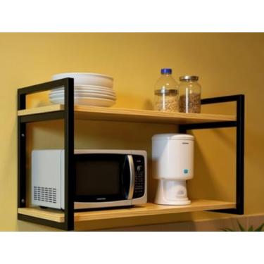 Imagem de Suporte De Parede, Adequado Para Micro-Ondas, Fornos E Fritadeiras De Ar Quente – Nicho De Armazenamento Para Cozinha(Prateleira Suspensa 100cm)