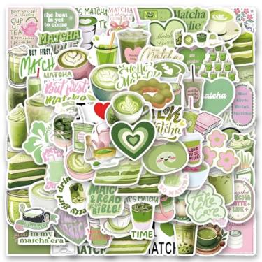 Imagem de 120PCS Matcha Aesthetic Stickers, Summer Drink Cake Waterproof Graffiti Stickers Pack for Kindle, Suitcase, Laptop, Journal, Water Bottle, Scrapbook, Skateboard, Kawaii Anime Decals for Teens Adults