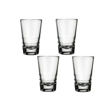 Imagem de Jogo 4 Copos de Dose Caninha 100ml Nadir