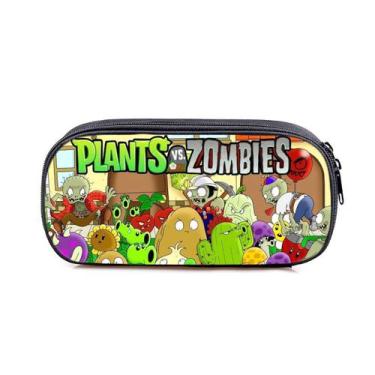 Imagem de Bolsa de lápis Plants vs Zombies PVZ Plants Zombies Nylon 21x5x10cm - 