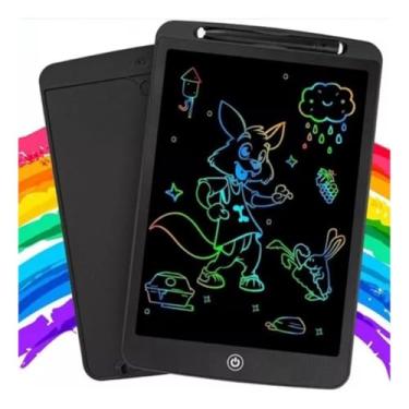 Imagem de Lousa Mágica LCD Tablet de Escrita e Desenho com Cores e Tamanhos Especiais – Educativos e Divertidos (Preto, 10 polegadas)