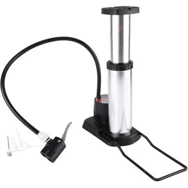 Imagem de Bomba de bicicleta portátil para bicicletas, bomba de pé, inflador de pedal de alta pressão, compacto para basquete elétrico e futebol