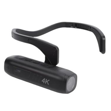 Imagem de Sanpyl Câmera de vídeo montada na cabeça, 4K 30MP, estabilizador eletrônico de 6 eixos, grande angular de 135 graus, controle de APP Wi-Fi, faixa de cabeça ajustável, viva-voz