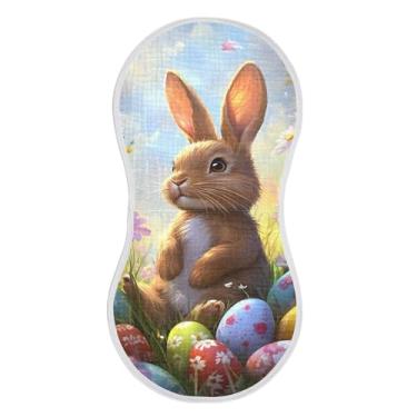 Imagem de xigua Lindo conjunto de 4 panos de musselina de coelho marrom para arroto, panos super macios e absorventes, roupas de arroto de algodão, presente de chá para recém-nascidos, bebês meninas e meninos