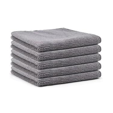 Imagem de Pacote com 5 panos de limpeza de microfibra, panos de limpeza macios reutilizáveis multiuso toalhas de louça para cozinha, vidro, fogão