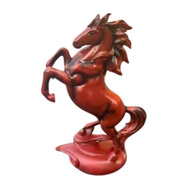 Imagem de Bothyi Estátua de cavalo em resina, ornamento de mesa, estatueta de cavalo para decoração de estante, sala de estar, lareira, presente de boas-vindas