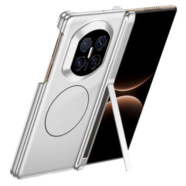 Imagem de LTLMYDAM Capa de suporte para Huawei Mate X7, capa magnética fosca com dobradiça tudo incluída, proteção contra choque, capa de carregamento sem fio, prata, Mate X7