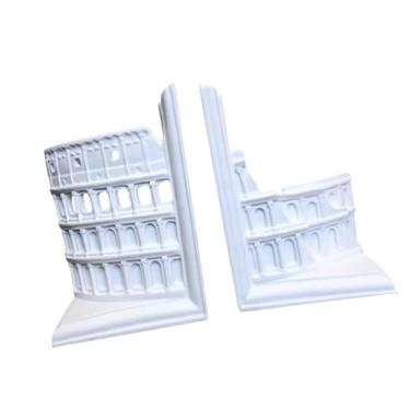 Imagem de Generic Suportes de livros decorativos em formato de castelo, organizador, antiderrapantes, em resina, para revistas, mesa de centro e escola.