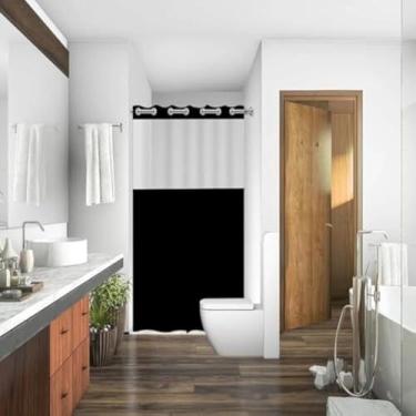 Imagem de Cortina de chuveiro resistente a agua com imagem de passaro rosa, estampada, vibrante