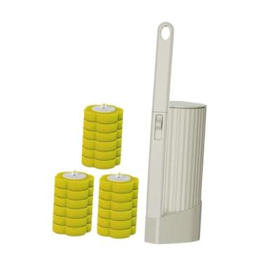 Imagem de Ｂｅｓｇａ Escova de Vaso Sanitário Sem Furos, Acessórios para Limpeza de Vasos Sanitários, Escovas para Limpeza de Vasos Sanitários, para Casa, Banheiro E Hotel, Amarelo, Tamanho real