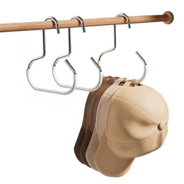 Imagem de Cabide multifuncional de aço inoxidável para pendurar chapéus, cachecóis e roupas íntimas(Branco-Kit 3)