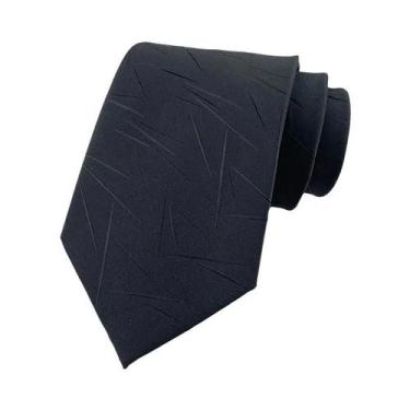 Imagem de Gravata Masculina De Luxo 8CM Em 31 Cores: Listras Pretas, Xadrez Flor