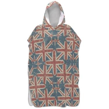 Imagem de Joisal Roupão para troca de poncho de surfe de secagem rápida para adultos toalha de banho com capuz bandeira vintage ponchos adultos para mulheres