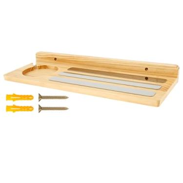 Imagem de Prateleira de madeira, armazenamento de figuras magnéticas em camadas de 39,9 cm, prateleiras montadas na parede, armazenamento de brinquedos para quarto de criança, quarto, sala de estar, banheiro