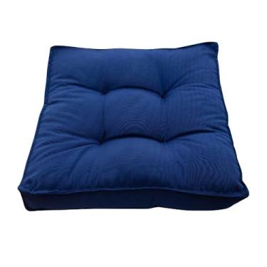 Imagem de Futon 45x45 Colorido Oxford Liso Almofada de Assento Quadrada Alta para Sofá Cadeira e Decoração Shelter (Azul Royal)