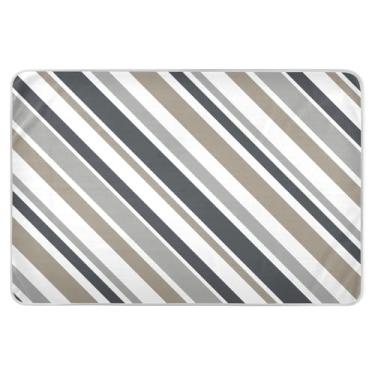 Imagem de Almofadas diagonais cinza bege para cama, almofadas de xixi infantis, laváveis, laváveis para idosos