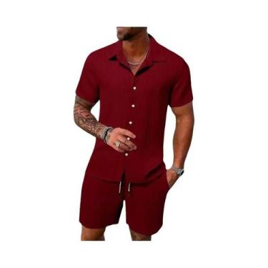Imagem de Conjunto Esportivo Urbano Casual Masculino De Verão Com Camisa Polo De
