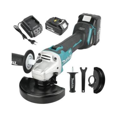 Imagem de Esmerilhadeira Sem Fio Makita 18V Com Disco De 125mm E Bateria De Líti