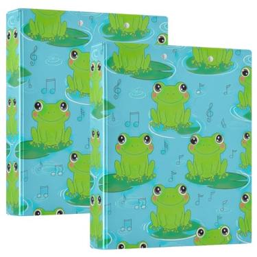 Imagem de Fichários fofos com notas musicais de lírio verde de 3,8 cm, 3 anéis, comporta 200 folhas, lindo anel floral, redondo, fichário de escritório, 31,5 x 27 x 6 cm, 1 pacote