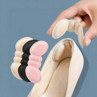 Imagem de Pacote com 4 almofadas de prevenção de bolhas no calcanhar – protetores de pé autoadesivos antiatrito para sapatos, Bege, 20 Pack 6mm thickness