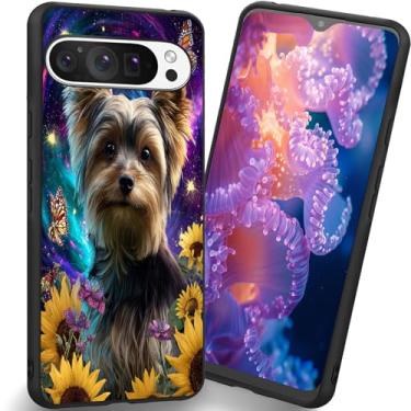 Imagem de RUUHLJLET Projetada para Google Pixel 10 Pro XL de 6,8 polegadas, capa fosca macia oferece proteção total (Yorkshire Terrier Butterfly)