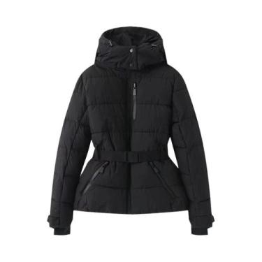 Imagem de Jaqueta De Algodão Impermeável Com Capuz Para Mulheres, Série De Esqui