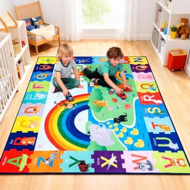 Imagem de chunsemeiju Tapete de bebê para chão, tapete de berçário antiderrapante de 10 x 1,5 m, tapetes infantis extra grossos para sala de jogos, sala de estar, berçário, superfície de pelúcia super macia