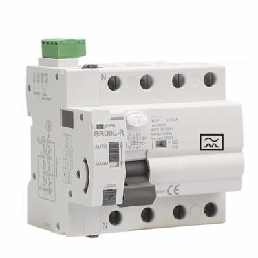 Imagem de GRD9L-R Auto Religador A Tipo 40A 63A 30mA 100mA 300mA Disjuntor de Segurança 1 peça (Tamanho: AC220V-AUTO, Cor: A Type-4P-63A-30mA)