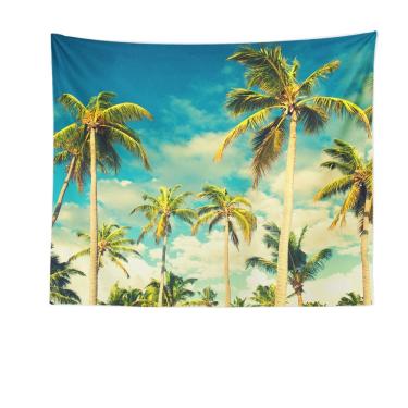 Imagem de Tapeçaria: verão, litoral, floresta tropical de coco 150x100cm