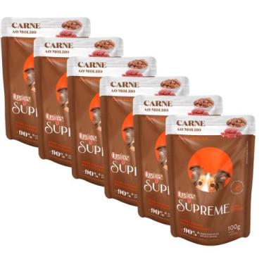 Imagem de Kit 6 Ração Úmida para Cachorro Adulto Quatree Supreme Super Premium S